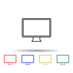 PC monitor multi color style icon. Simple thin line, outline vector of computer parts icons for ui and ux, website or mobile application