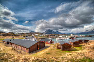 Port of the city of.Djúpivogur - Iceland