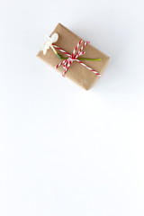 Gift boxes decorated on colorful background