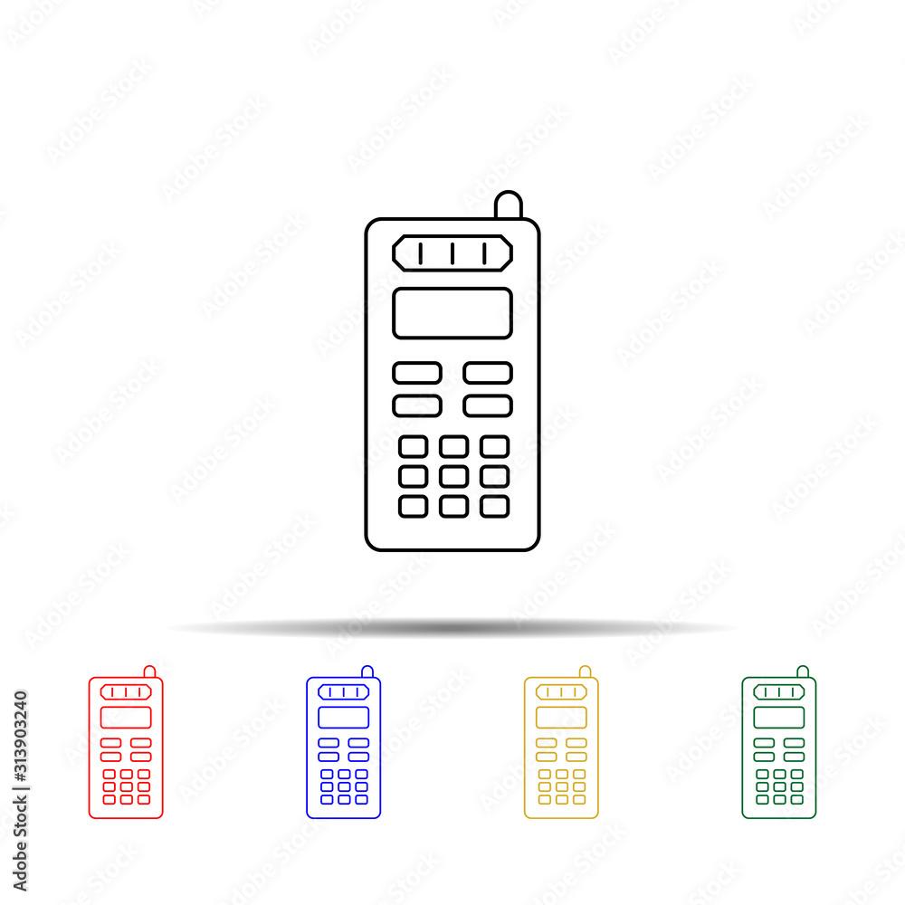 Poster third generation mobile phones multi color style icon. simple thin line, outline vector of generatio
