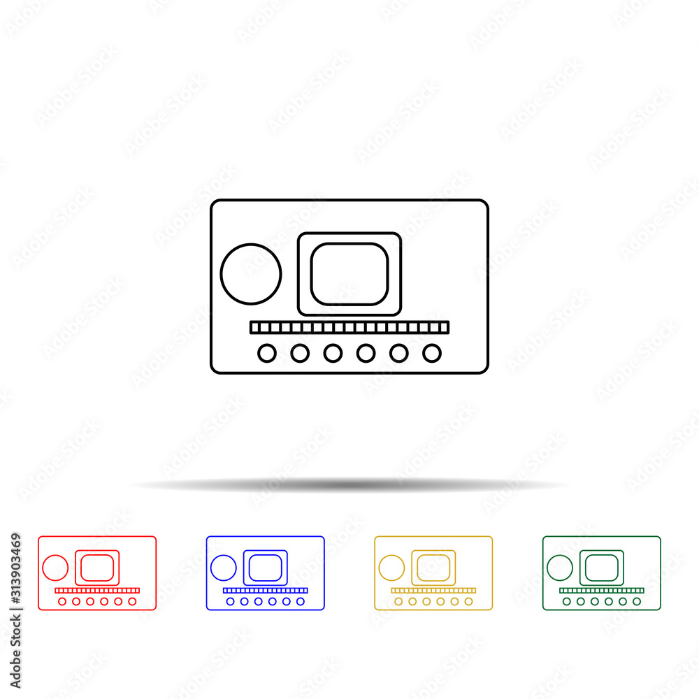 Poster second generation of tvs multi color style icon. simple thin line, outline vector of generation icon