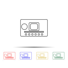 second generation of TVs multi color style icon. Simple thin line, outline vector of generation icons for ui and ux, website or mobile application