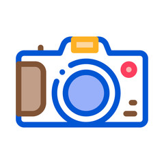 Camera Icon Vector. Outline Camera Sign. Isolated Contour Symbol Illustration