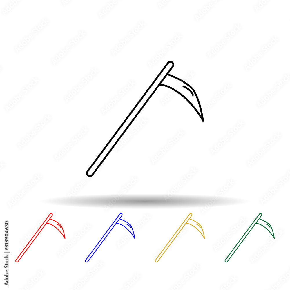 Poster spit multi color style icon. simple thin line, outline vector of halloween icons for ui and ux, webs