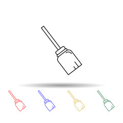 broom multi color style icon. simple thin line, outline vector of halloween icons for ui and ux, website or mobile application