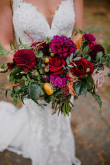 bouquet of flowers wedding day 