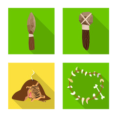 Vector illustration of evolution and prehistory sign. Collection of evolution and development stock vector illustration.