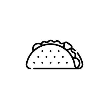 recommend clip art: Taco Mexican Food Icon Logo