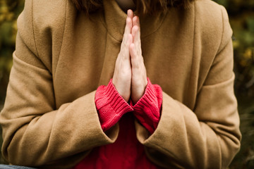 Young Woman In Autumn Park
