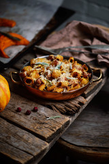 PUMPKIN BAKED ZITI WITH SAGE SAUSAGE .style rustic