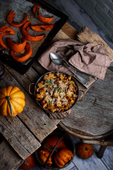 PUMPKIN BAKED ZITI WITH SAGE SAUSAGE .style rustic