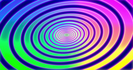 Abstracts rainbow spiral psihodelic tunnel background. animation. Virtual reality future design . 3D rendering