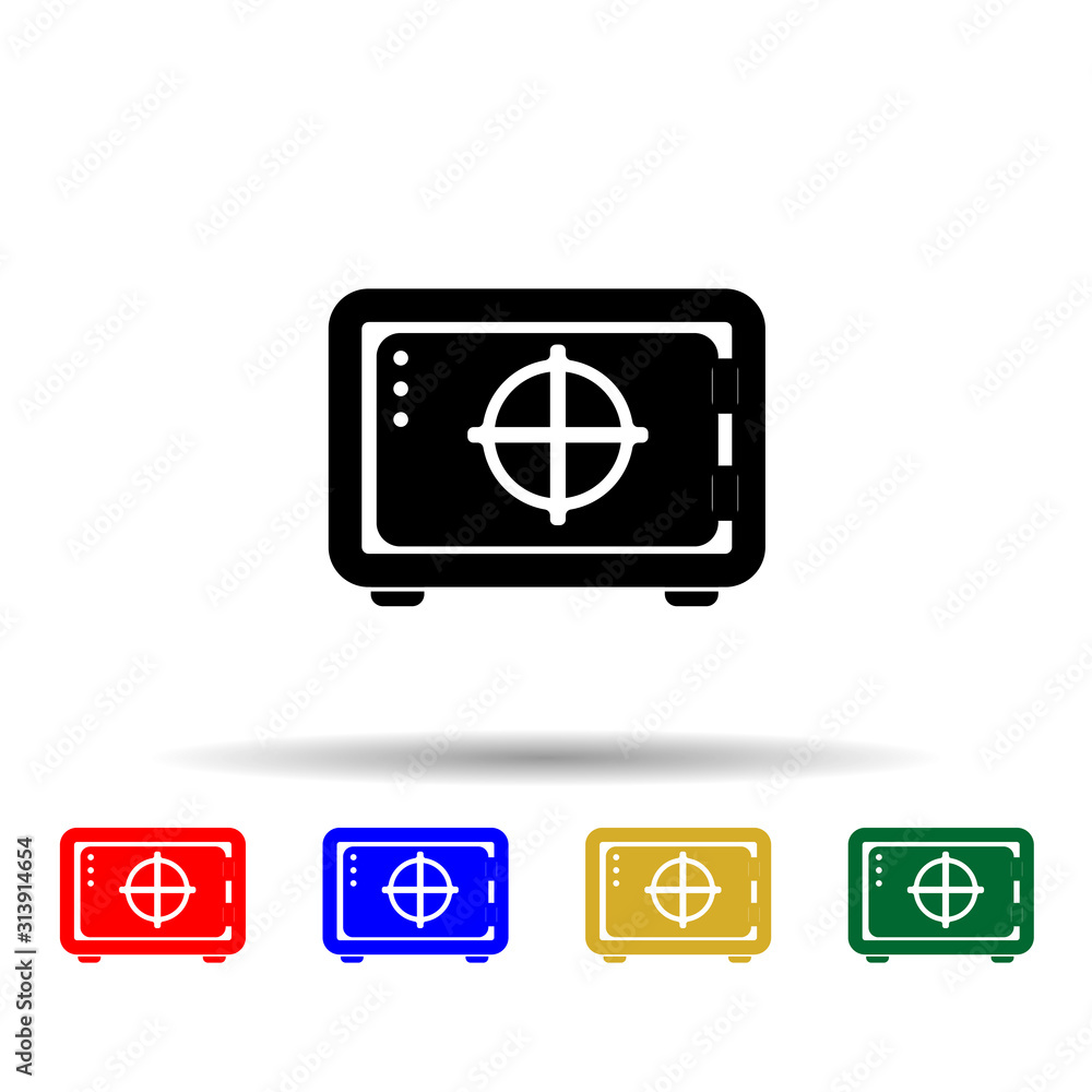 Poster safe multi color style icon. simple glyph, flat vector of profit icons for ui and ux, website or mob