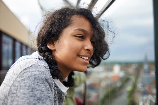 Portrait Of A Beautiful Young Teen Mixed Race Girl