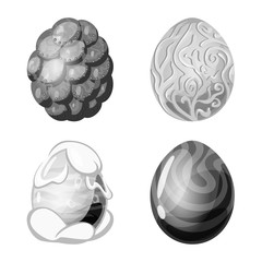 Isolated object of monster and fantasy symbol. Set of monster and big stock vector illustration.