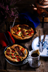 Toad in hole with onion gravy..style rustic