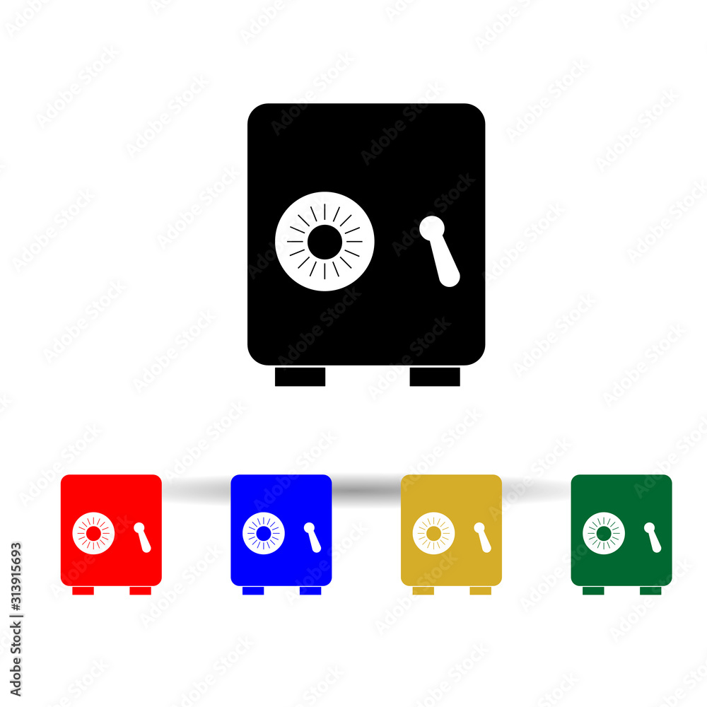 Poster safe multi color style icon. simple glyph, flat vector of profit icons for ui and ux, website or mob