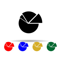 pie chart multi color style icon. Simple glyph, flat vector of profit icons for ui and ux, website or mobile application