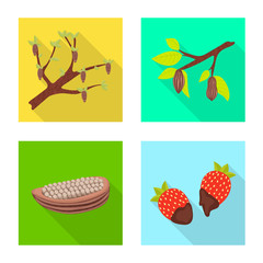 Vector design of treat and product icon. Set of treat and yummy stock vector illustration.