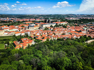 Fototapeta na wymiar panoramic view of the prague city