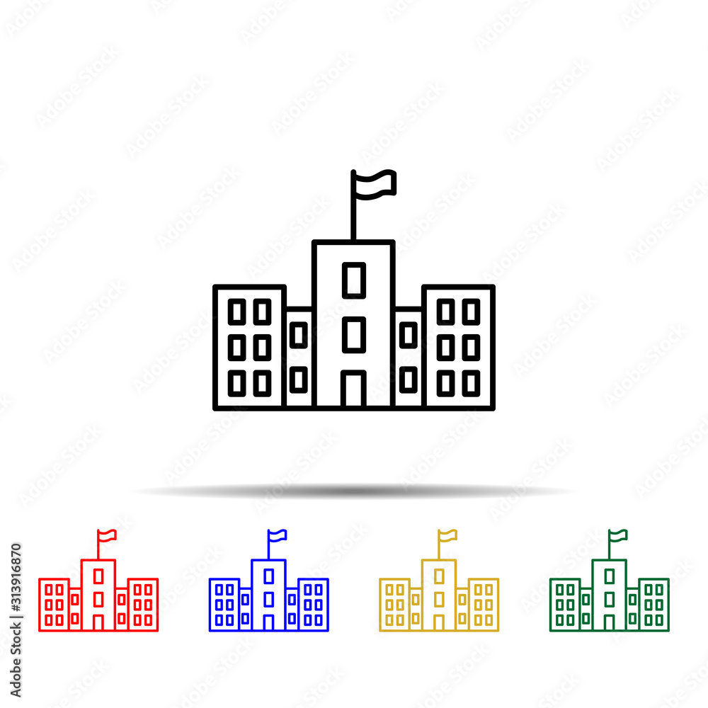 Poster school multi color style icon. simple thin line, outline vector of school icons for ui and ux, websi