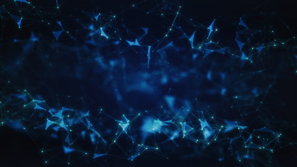 3D Illustration of an Abstract Plexus Concept Background