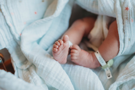 Newborn baby feet