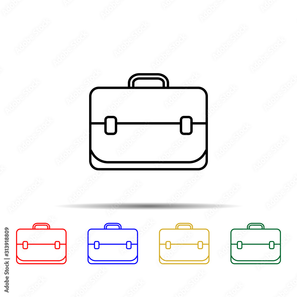 Poster teacher diplomat multi color style icon. simple thin line, outline vector of school icons for ui and