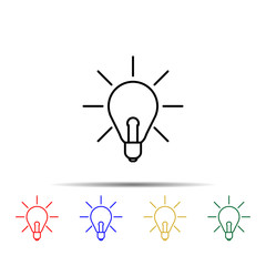 light of ideas multi color style icon. Simple thin line, outline vector of school icons for ui and ux, website or mobile application
