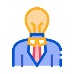 Savvy Man Icon Vector. Outline Savvy Man Sign. Isolated Contour Symbol Illustration