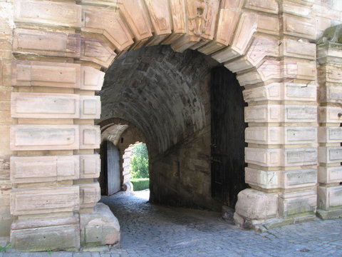 Festungseingang Veste Rosenburg in Kronach