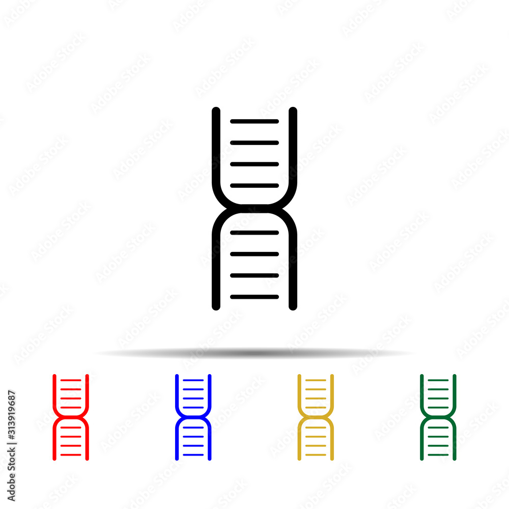 Poster gene dna multi color style icon. simple thin line, outline vector of sciense icons for ui and ux, we