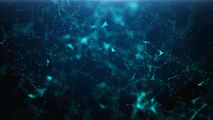 3D Illustration of an Abstract Plexus Concept Background