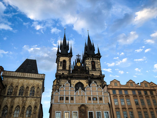 Fototapeta na wymiar close up view of the Prague Castle