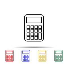 calculator multi color style icon. Simple thin line, outline vector of sciense icons for ui and ux, website or mobile application