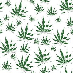 Green USA Marijuana leaf seamless and repeat pattern background