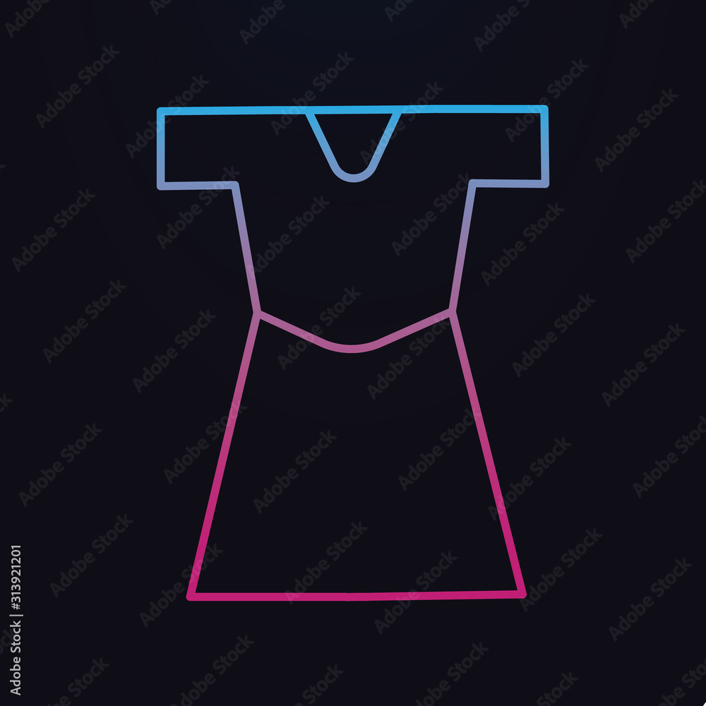 Poster dress nolan icon. simple thin line, outline vector of shopping icons for ui and ux, website or mobil