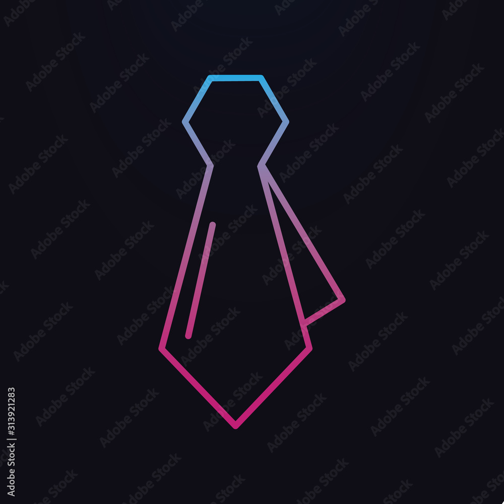 Poster necktie nolan icon. simple thin line, outline vector of shopping icons for ui and ux, website or mob