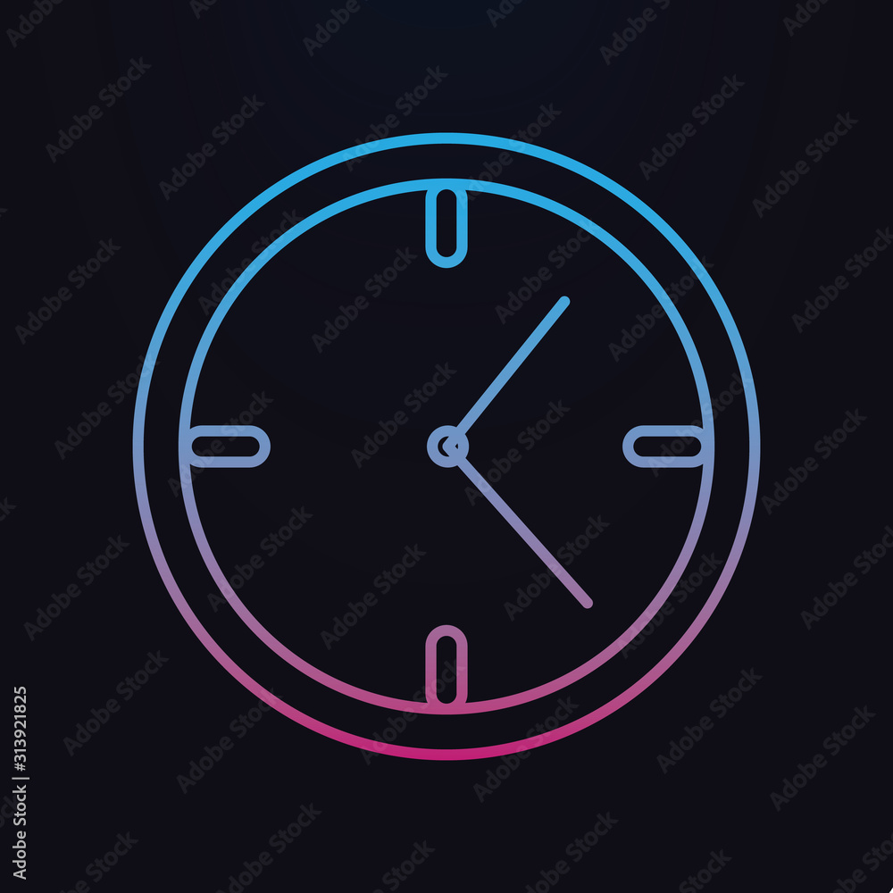 Poster clock nolan icon. simple thin line, outline vector of shopping icons for ui and ux, website or mobil