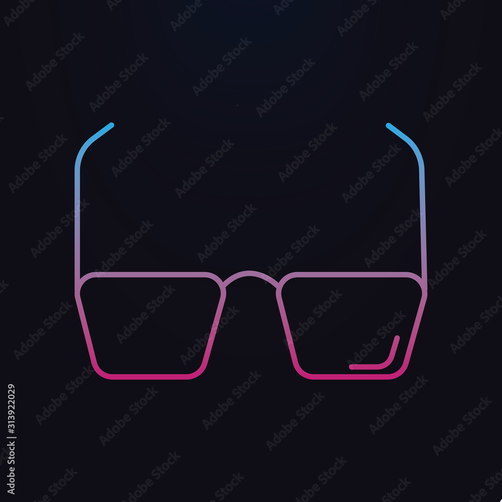 Poster glasses nolan icon. simple thin line, outline vector of shopping icons for ui and ux, website or mob