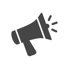 Megaphone, loudspeaker icon in flat style isolated on white background. Vector illustration.