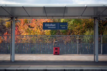 Platform at Ebbsfleet International Railway station, Kent, UK © Paul