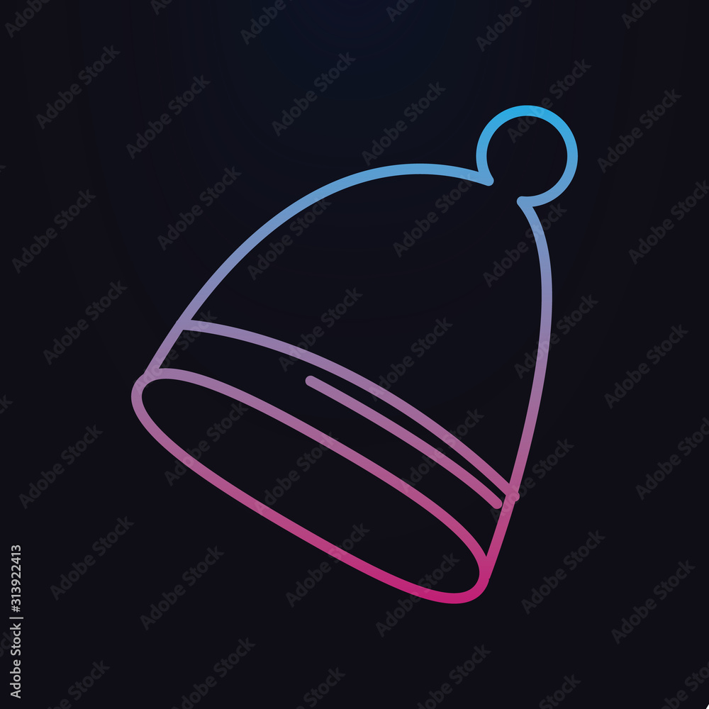 Poster winter hat nolan icon. simple thin line, outline vector of shopping icons for ui and ux, website or 