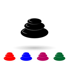 Spa stones multi color icon. Simple glyph, flat vector of spa icons for ui and ux, website or mobile application