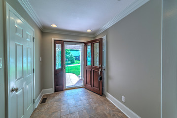 Entryway of Home For Sale With Realtor Key Box