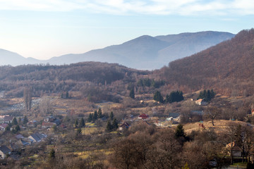 View from the Castle of Somosko on the border of Hungary and Slovakia