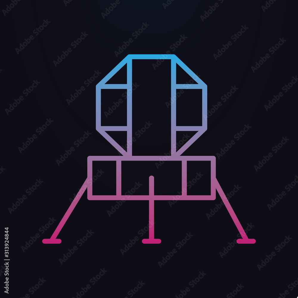 Poster mars staion nolan icon. simple thin line, outline vector of space icons for ui and ux, website or mo