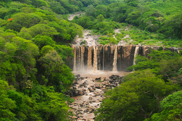 bird view of guatemalan´s  waterfall