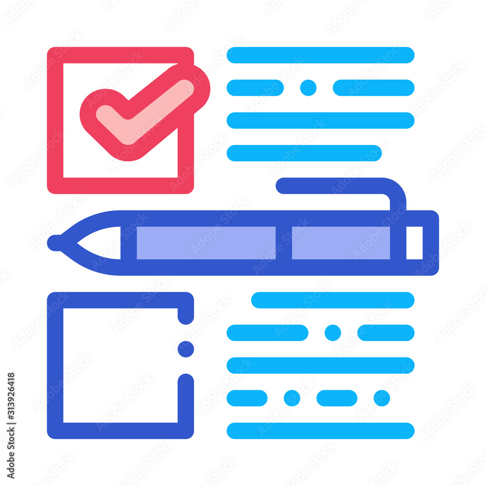 Poster voting selection icon vector. outline voting selection sign. isolated contour symbol illustration
