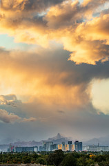 Las Vegas with winter storm cloud © John